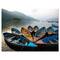 Designart - Beautiful Boats in Phewa Lake - Boat Canvas Art Print